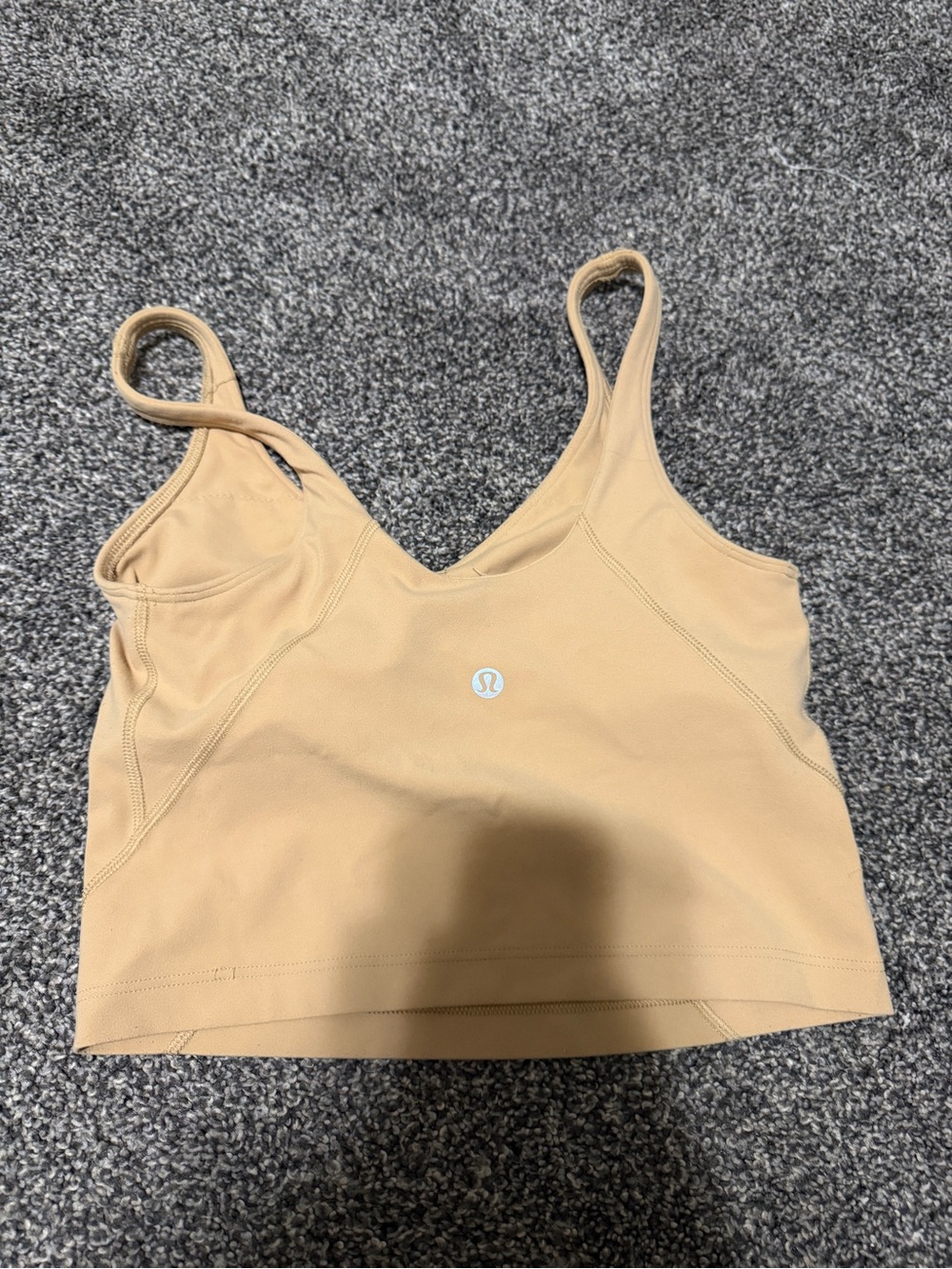 lululemon athletica Tan Align Tank Top Crop Sports Bra - Light Support